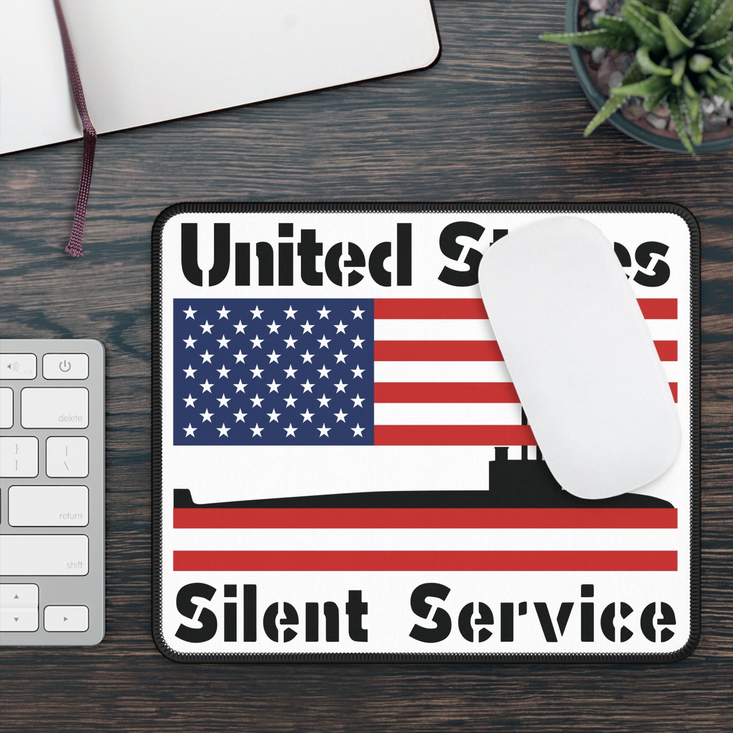 United States Silent Service Submarine Force American Flag Gaming Mouse Pad