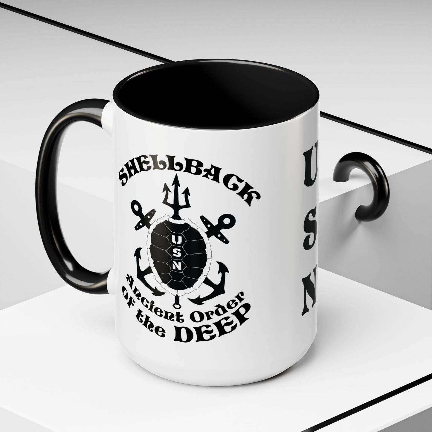 United States Navy Shellback Ancient Order of the Deep Equator Line-Crossing Ceremony Accent Coffee Mugs