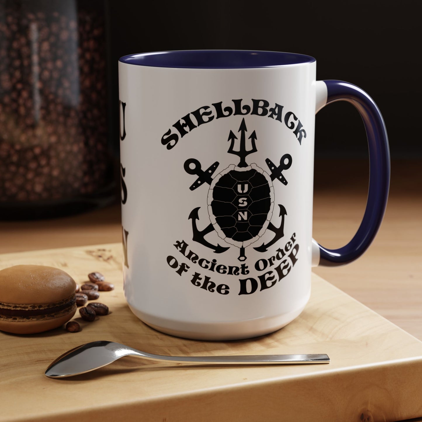 United States Navy Shellback Ancient Order of the Deep Equator Line-Crossing Ceremony Accent Coffee Mugs