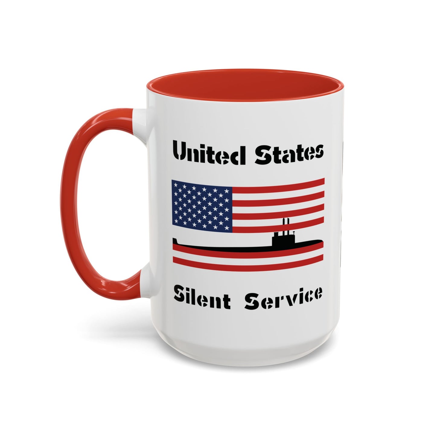 United States Navy Submarine Force Silent Service American Flag Accent Coffee Mugs
