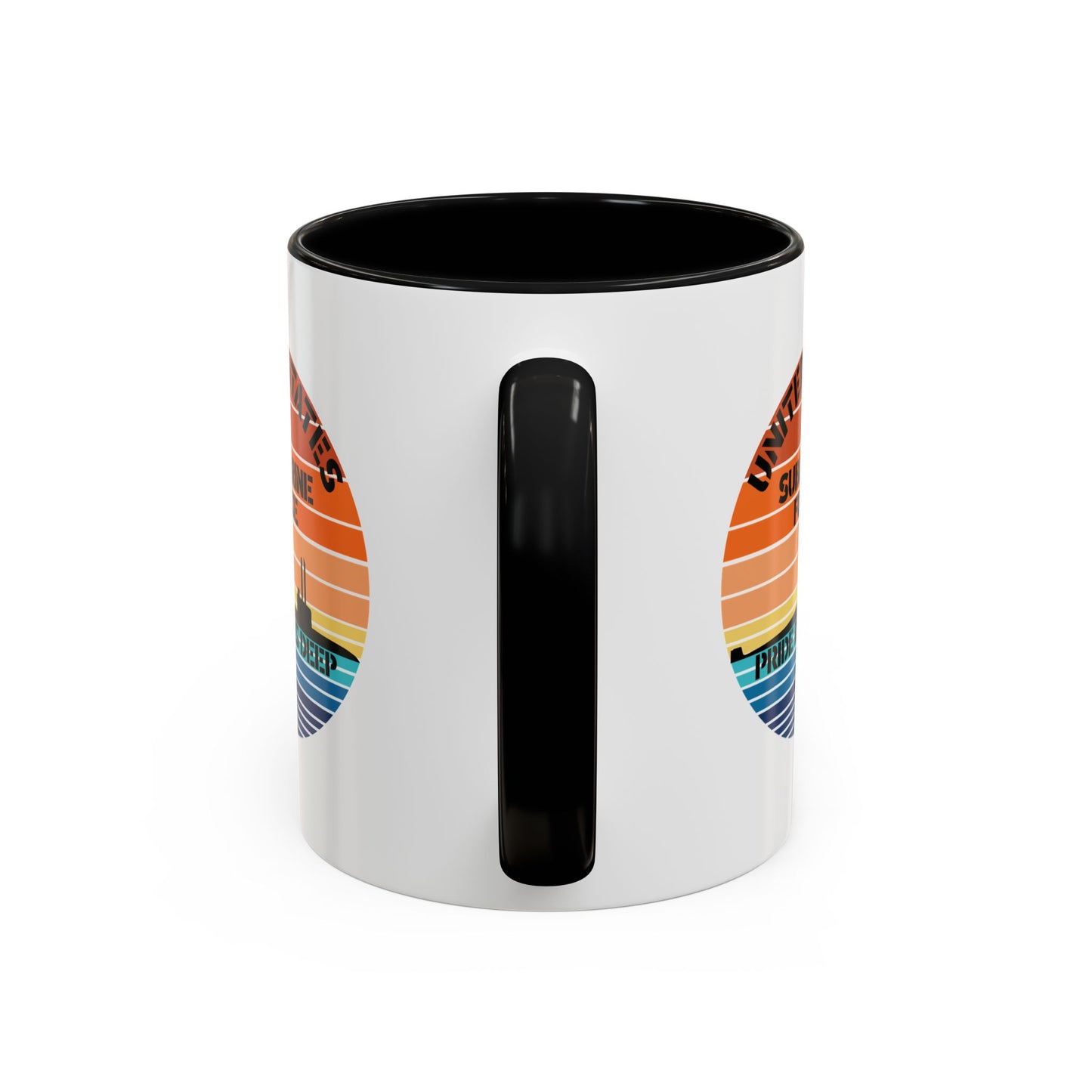 Sunset United States Navy Submarine Force Pride Runs Deep Accent Coffee Mugs