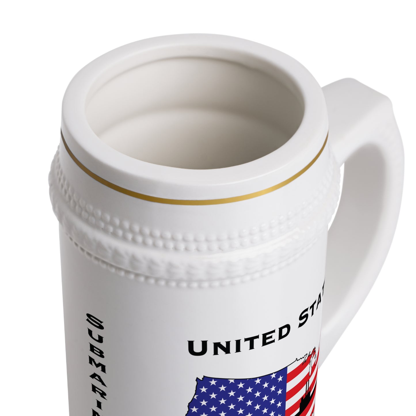 United States Submarine Force Silent Service USA Flag Stein Mug