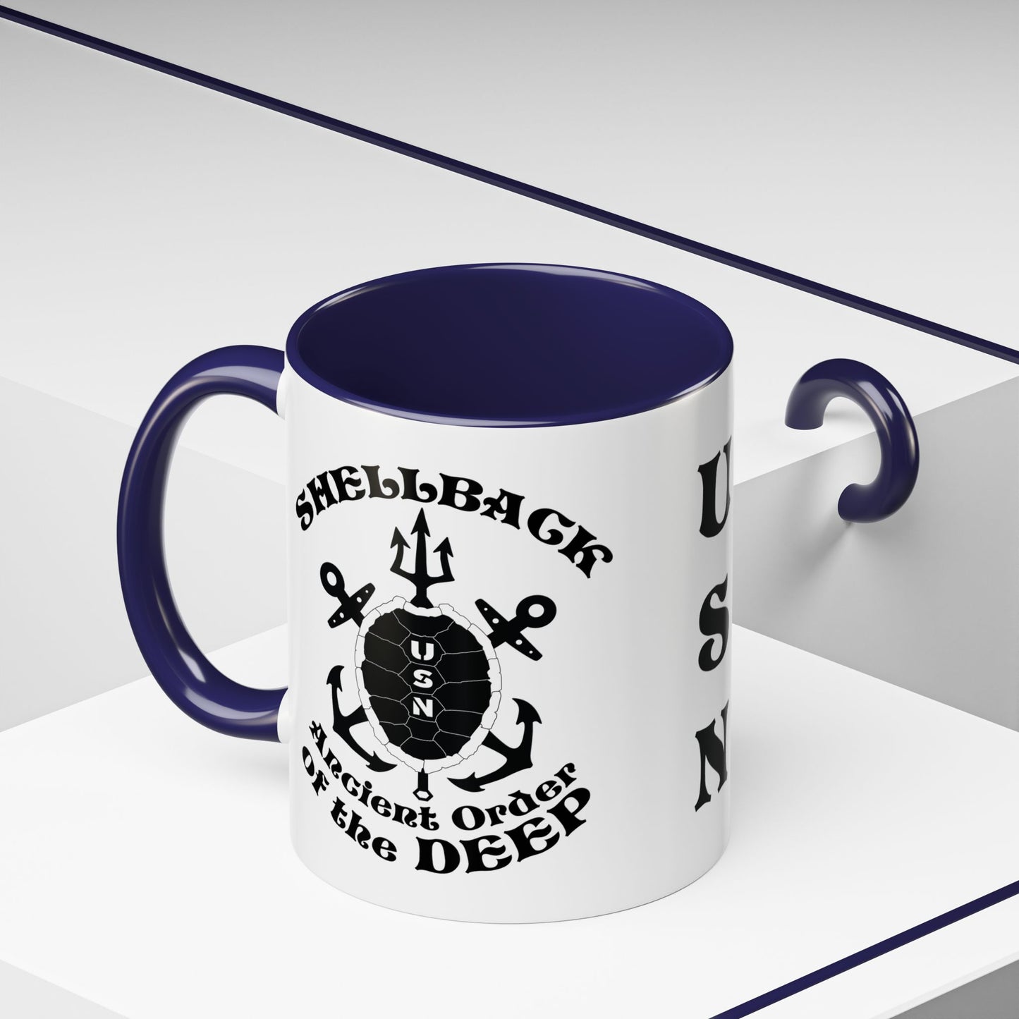 United States Navy Shellback Ancient Order of the Deep Equator Line-Crossing Ceremony Accent Coffee Mugs