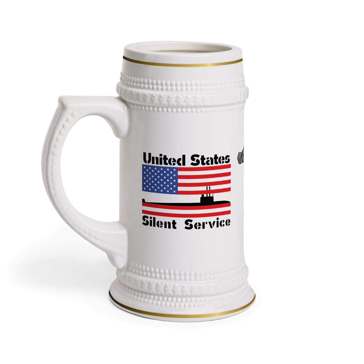 United States Silent Service Submarine Force USA Flag Beer Stein Mug