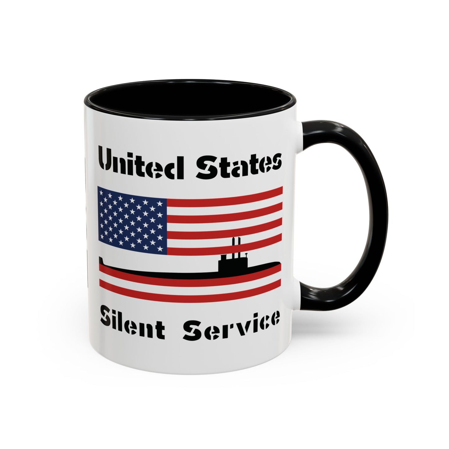 United States Navy Submarine Force Silent Service American Flag Accent Coffee Mugs