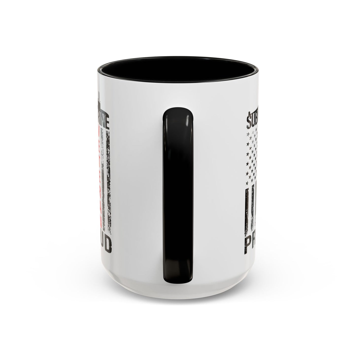 United States Navy Submarine Force Veteran Proud Silent Service USA Distressed Flag Accent Coffee Mugs