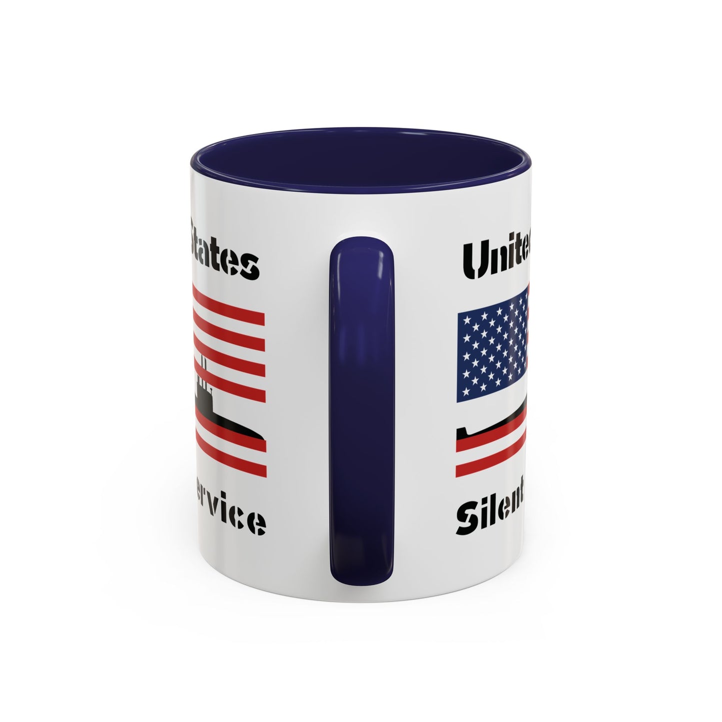 United States Navy Submarine Force Silent Service American Flag Accent Coffee Mugs