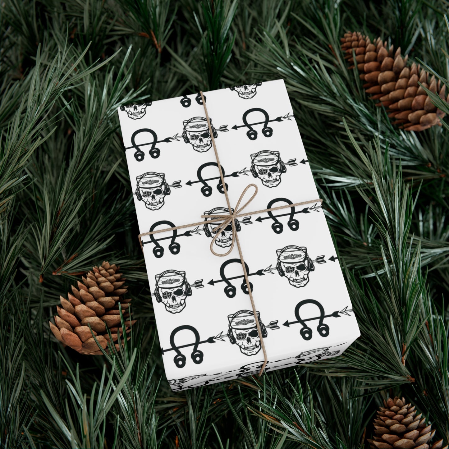 United States Navy Sonar Technician Submarines STS Sailor Skull and Insignia White Gift Wrap Papers