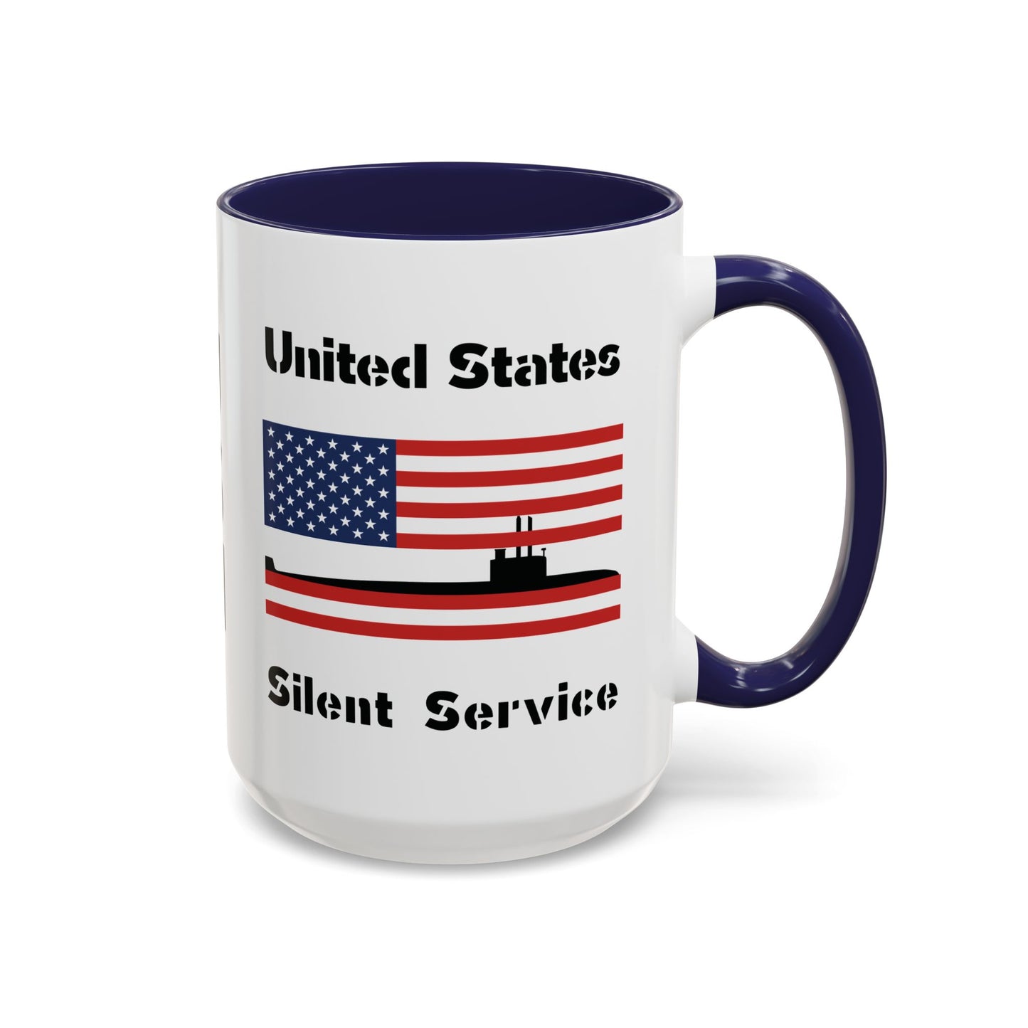 United States Navy Submarine Force Silent Service American Flag Accent Coffee Mugs
