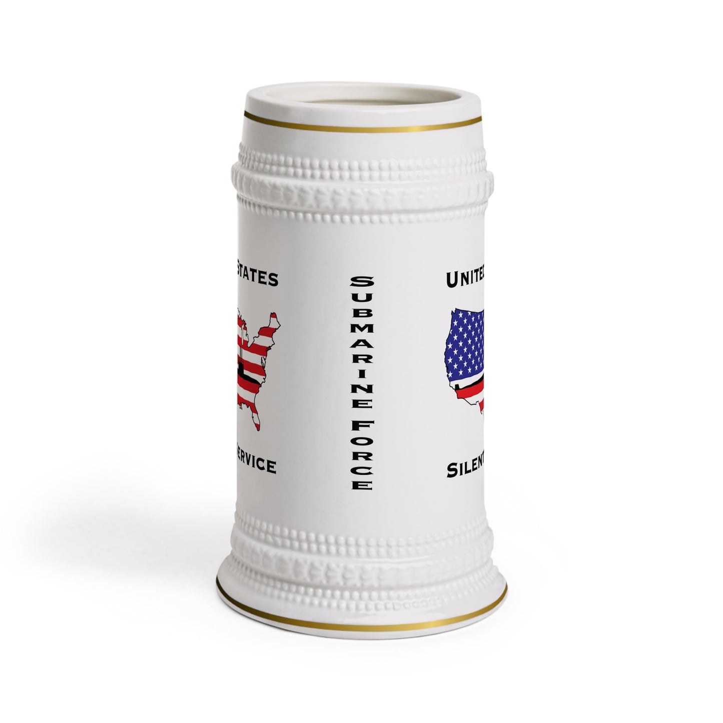 United States Submarine Force Silent Service USA Flag Stein Mug