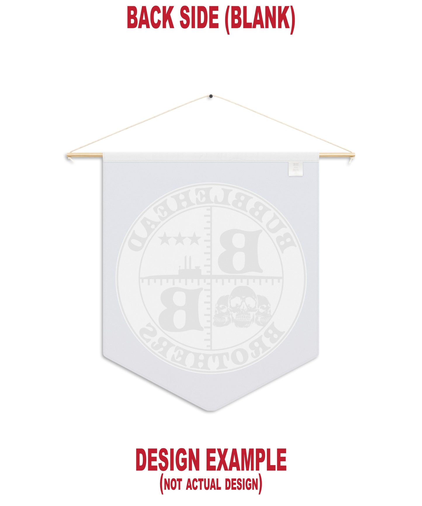 United States Navy Chief Petty Officer Skull & Crossbones on Distressed American Flag Pennant