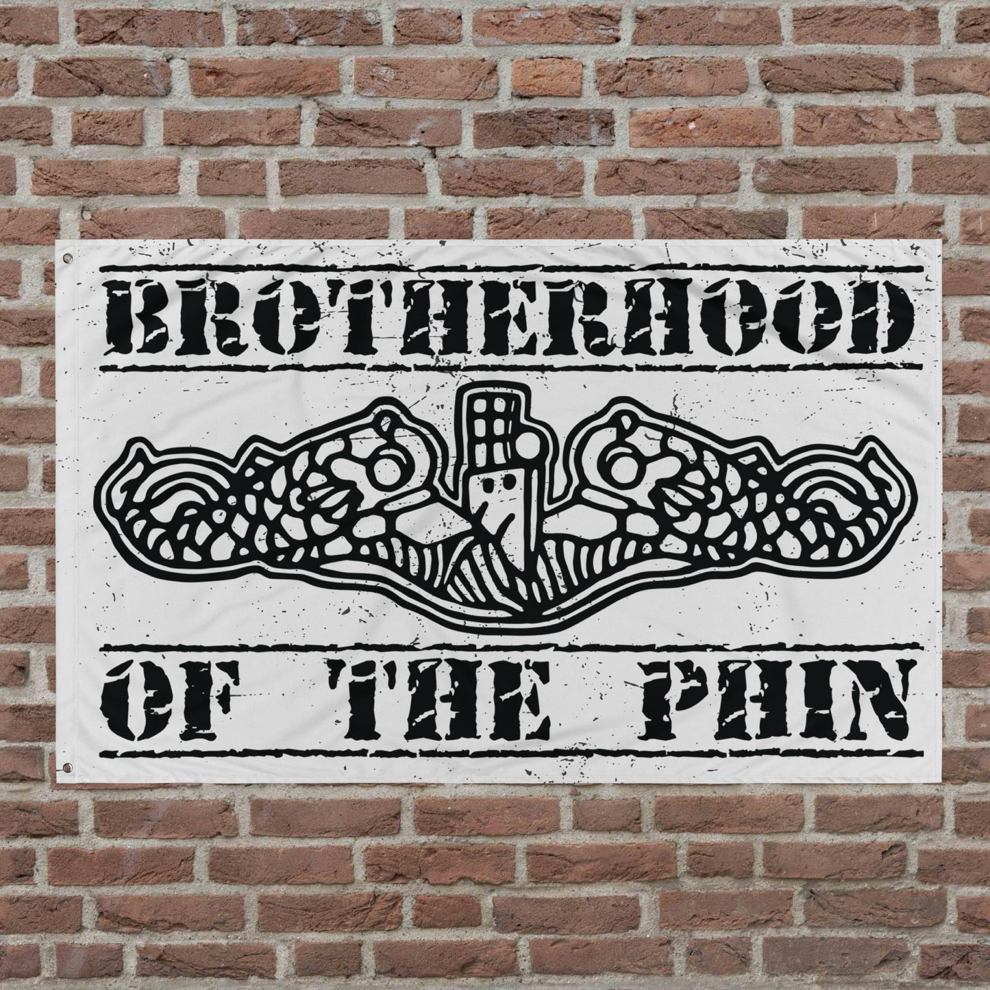 United States Navy Brotherhood of the Phin Submarine Force Dolphins Distressed White Flag