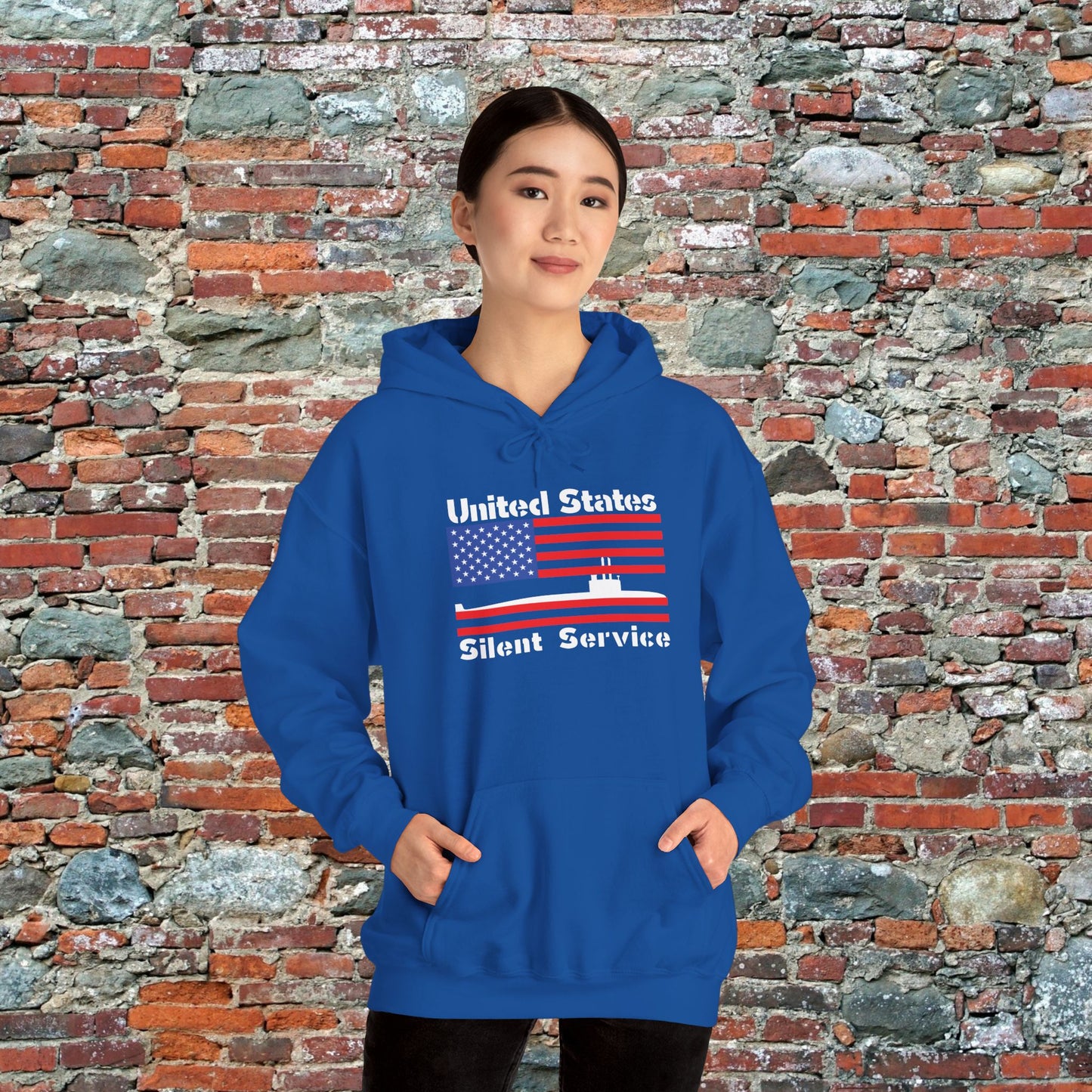 United States Submarine Silent Service USA Flag Unisex Heavy Blend™ Hooded Sweatshirt