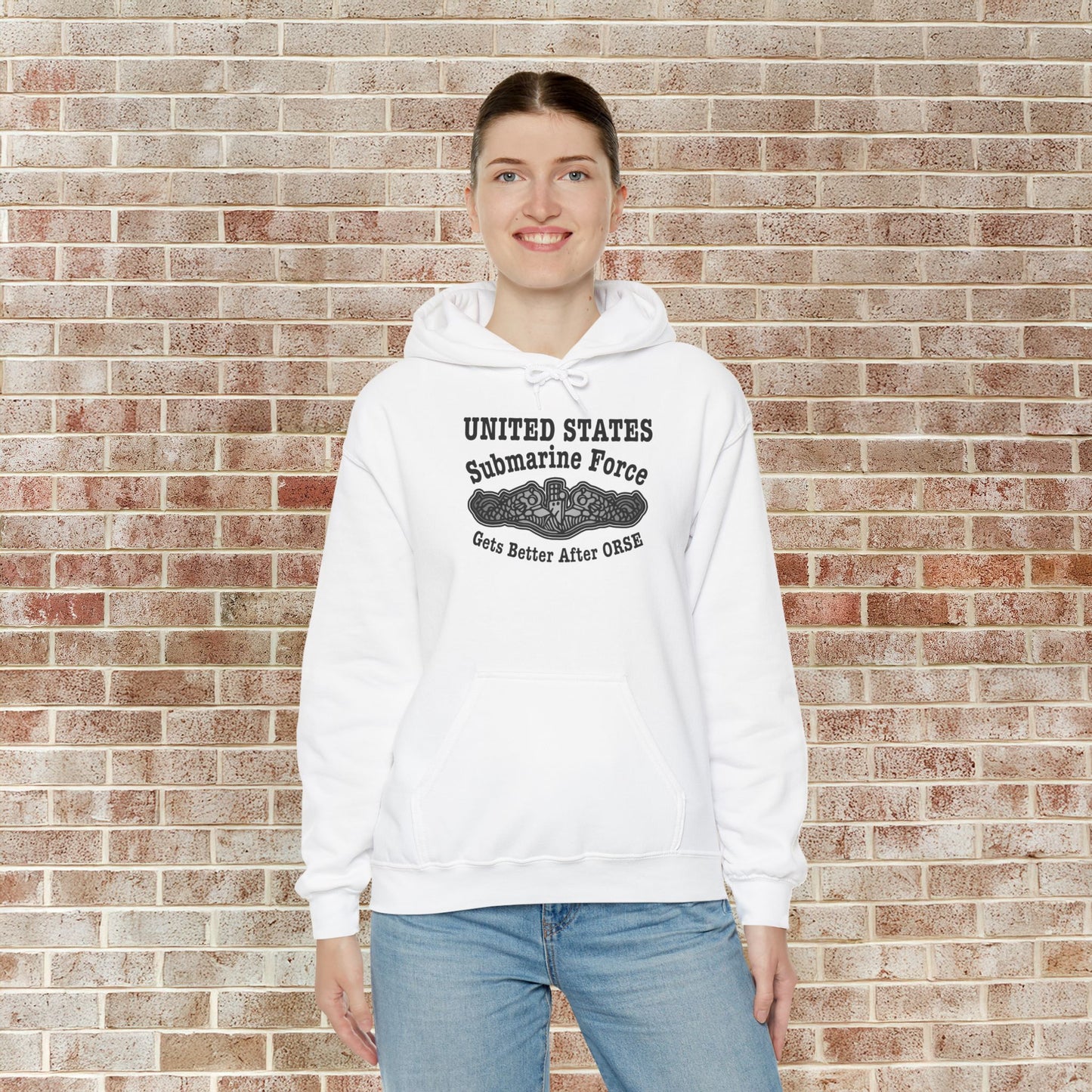 United States Submarine Force Gets Better After ORSE Silver Dolphins Unisex Heavy Blend™ Hooded Sweatshirt
