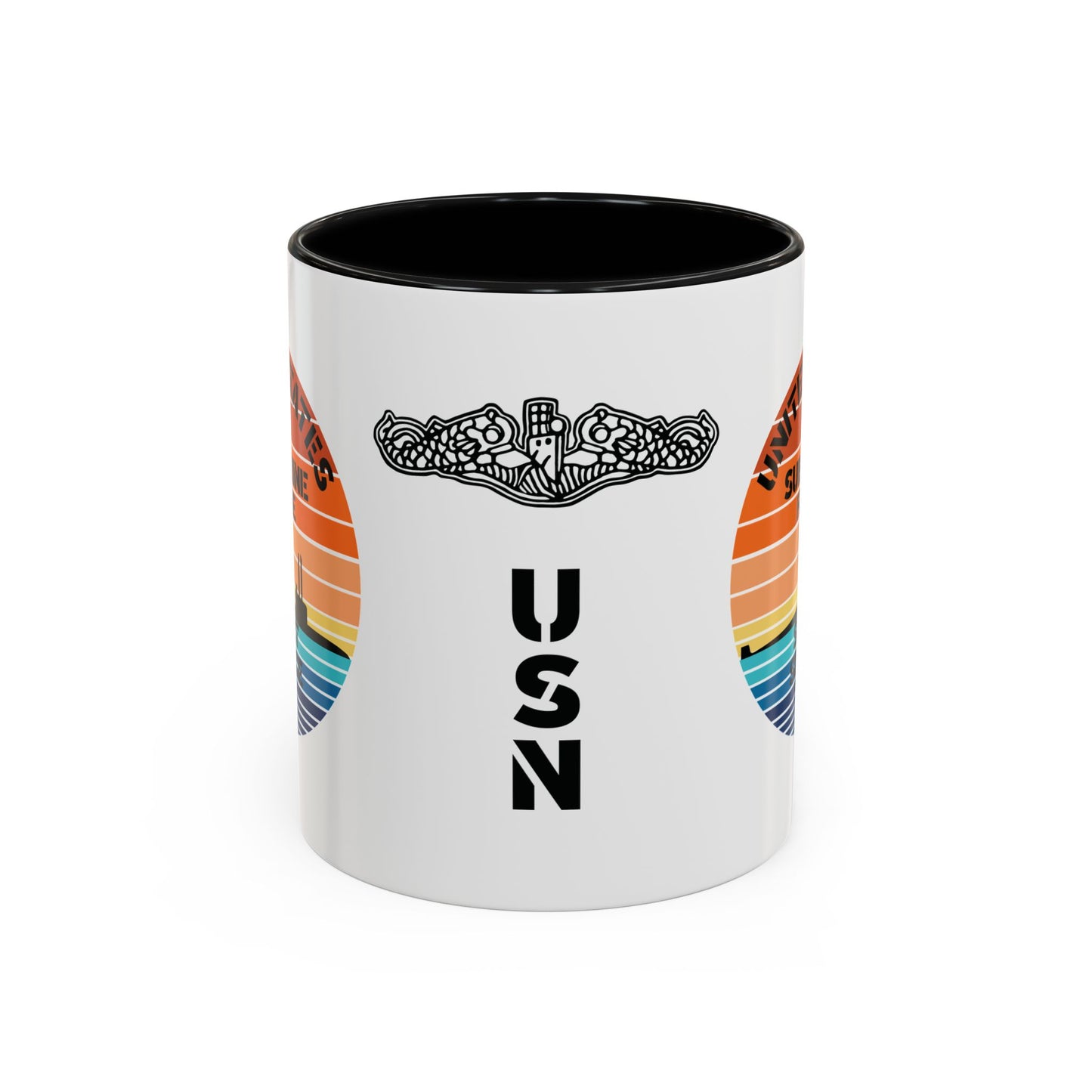Sunset United States Navy Submarine Force Silent Service Accent Coffee Mugs