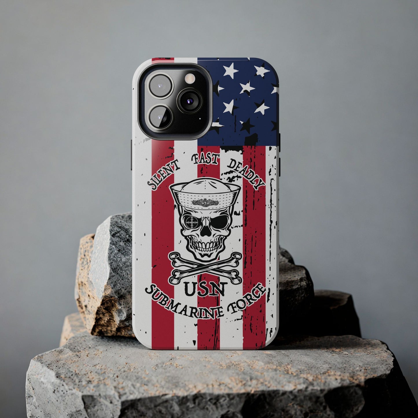 U.S. Submarine Force Skull and Crossbones Sailor Tough iPhone Case
