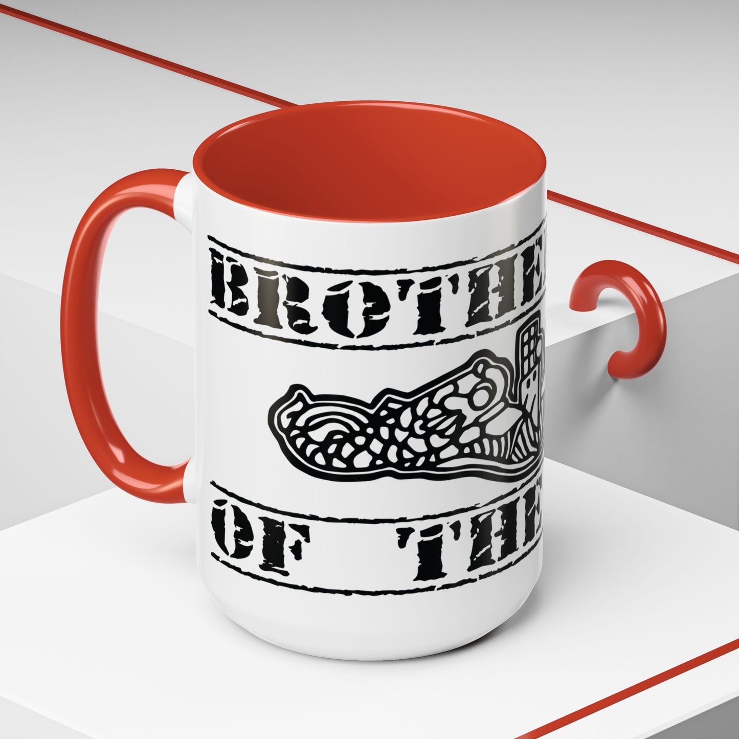 USN Submarine Force Brotherhood of the Phin Silent Service Navy Dolphins Accent Coffee Mugs
