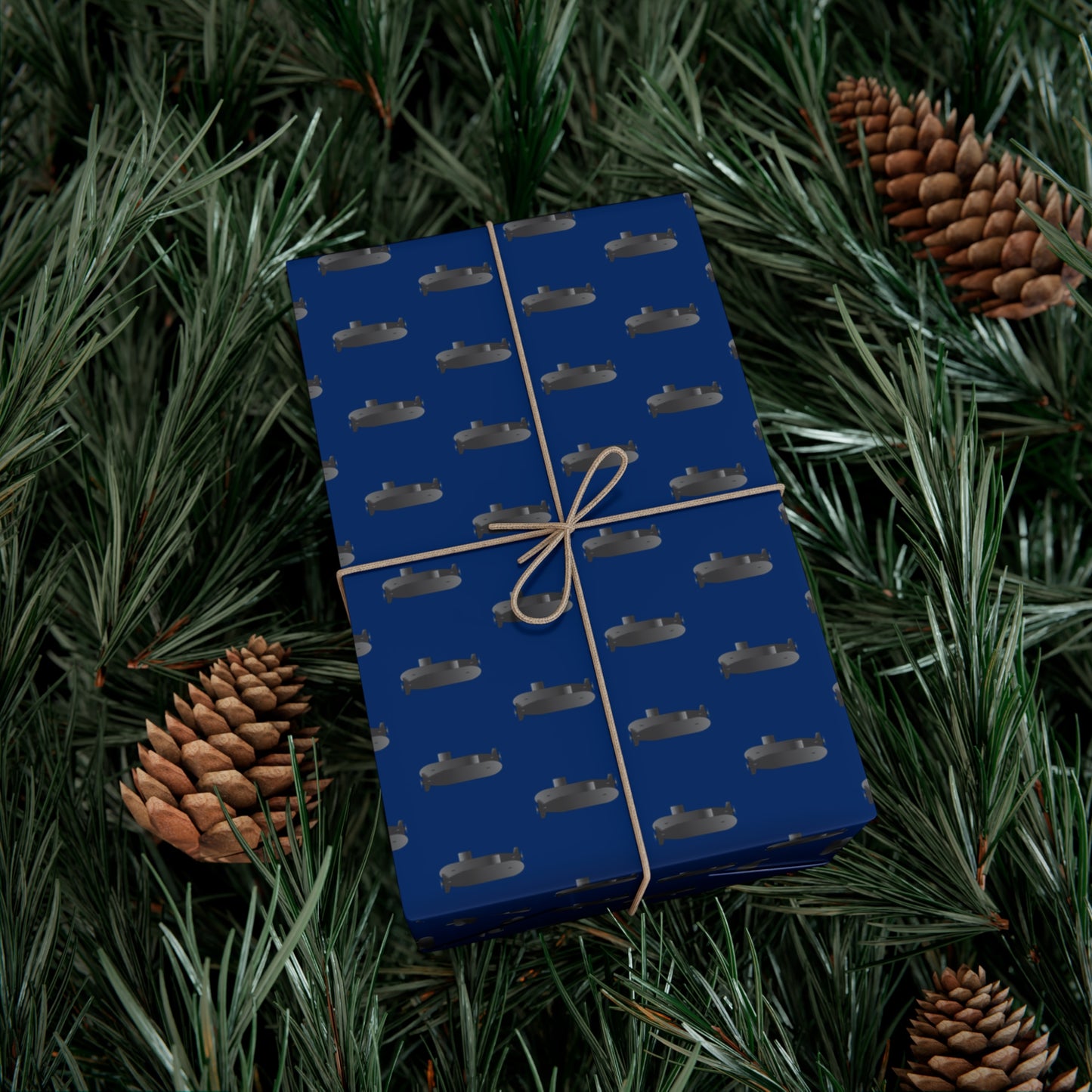 United States Navy Submarine Force Silent Service Gray Mini Submarines Blue Gift Wrap Papers