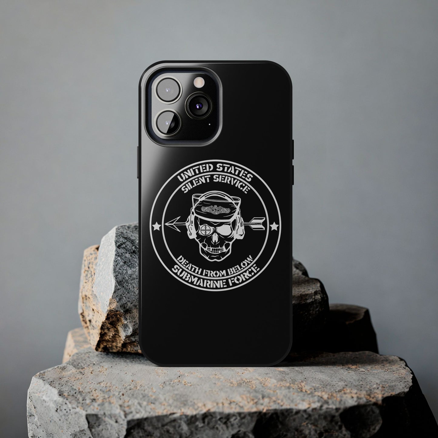 U.S. Submarine Force Silent Service Death From Below Sailor Skull Tough iPhone Case