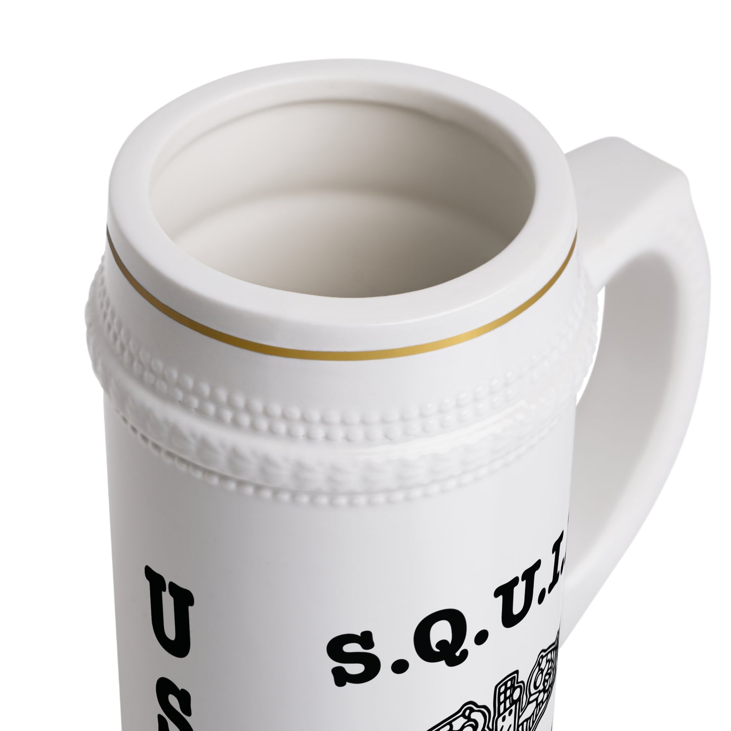 United States Navy S.Q.U.I.D. Submarine Qualified Until I Die Silent Service Dolphins Drinking Stein Mug
