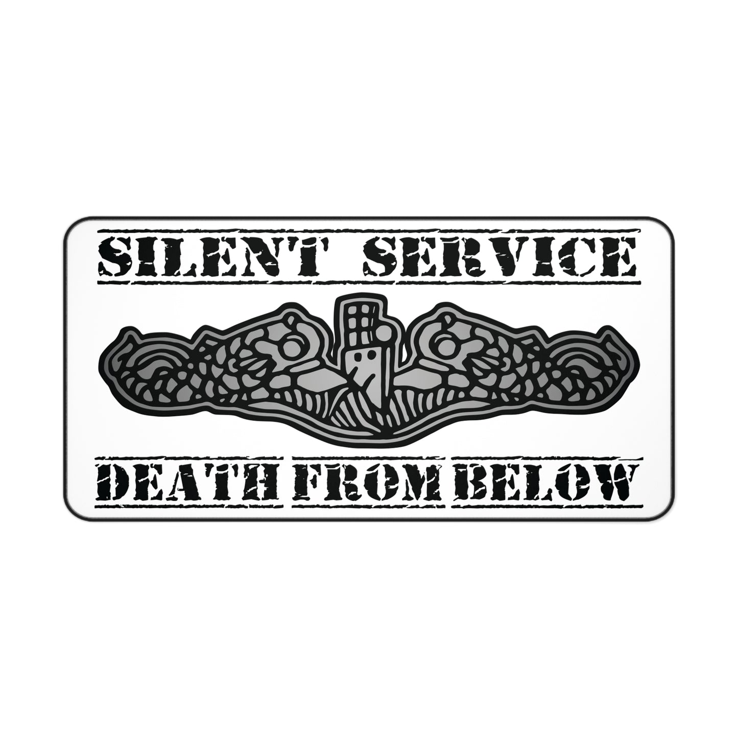 US Submarine Force Silver Dolphins Silent Service Death From Below Desk Mat