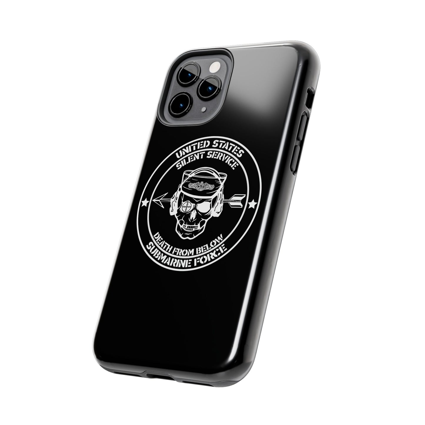 U.S. Submarine Force Silent Service Death From Below Sailor Skull Tough iPhone Case