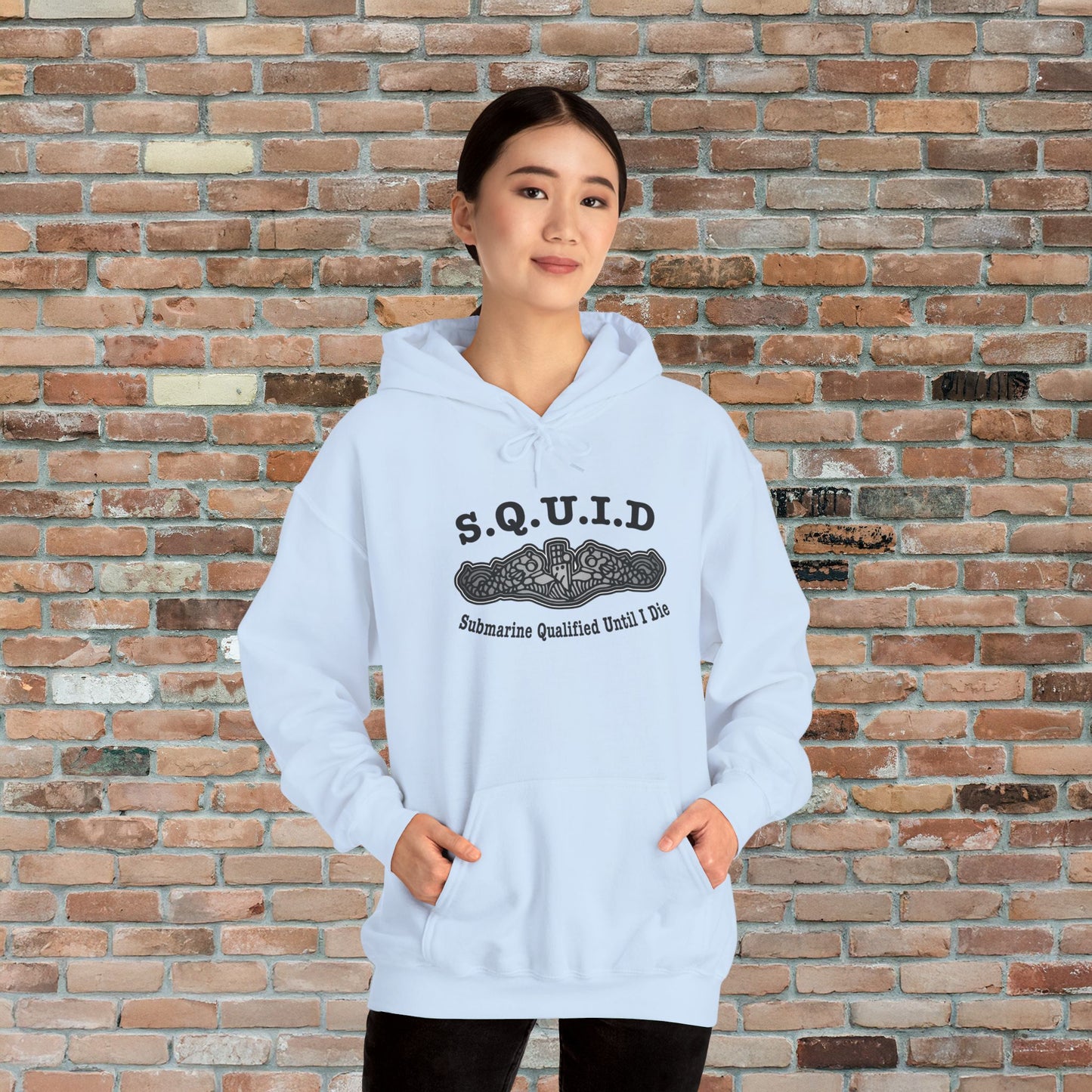 United States S.Q.U.I.D. Submarine Qualified Until I Die Unisex Heavy Blend™ Hooded Sweatshirt