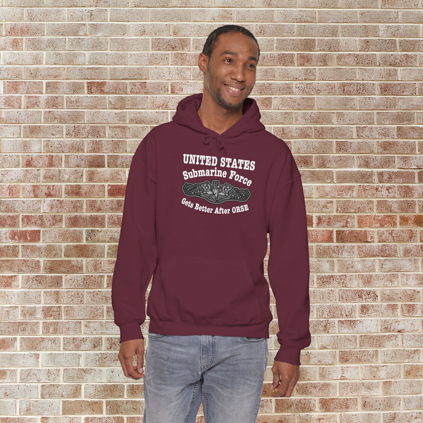 United States Submarine Force Gets Better After ORSE Silver Dolphins Unisex Heavy Blend™ Hooded Sweatshirt