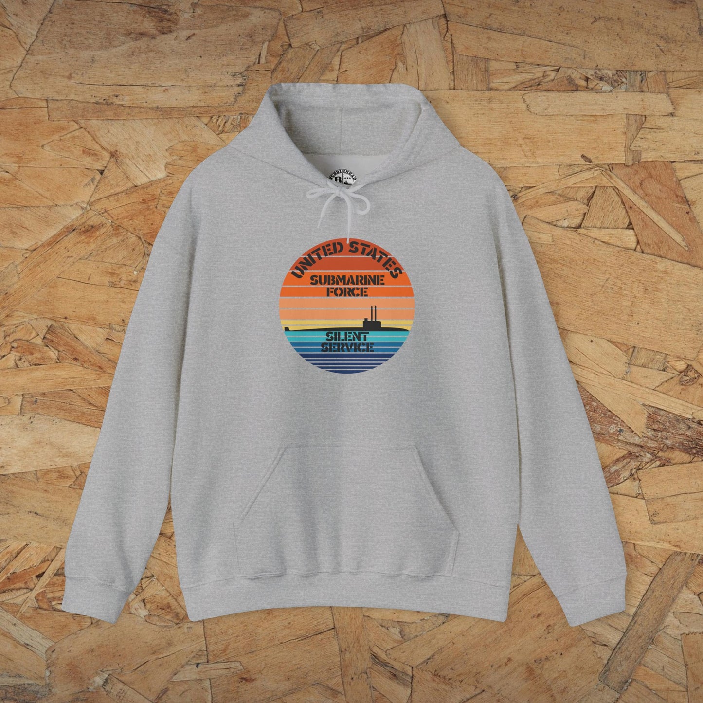 Sunset United States Submarine Force Silent Service Vintage Unisex Heavy Blend™ Hooded Sweatshirt