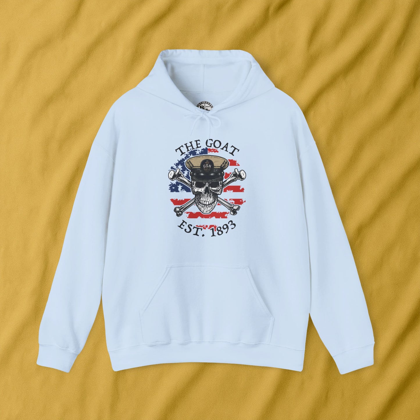 United States Naval CPO Skull Crossbones The Goat Est 1893 Unisex Heavy Blend™ Hooded Sweatshirt