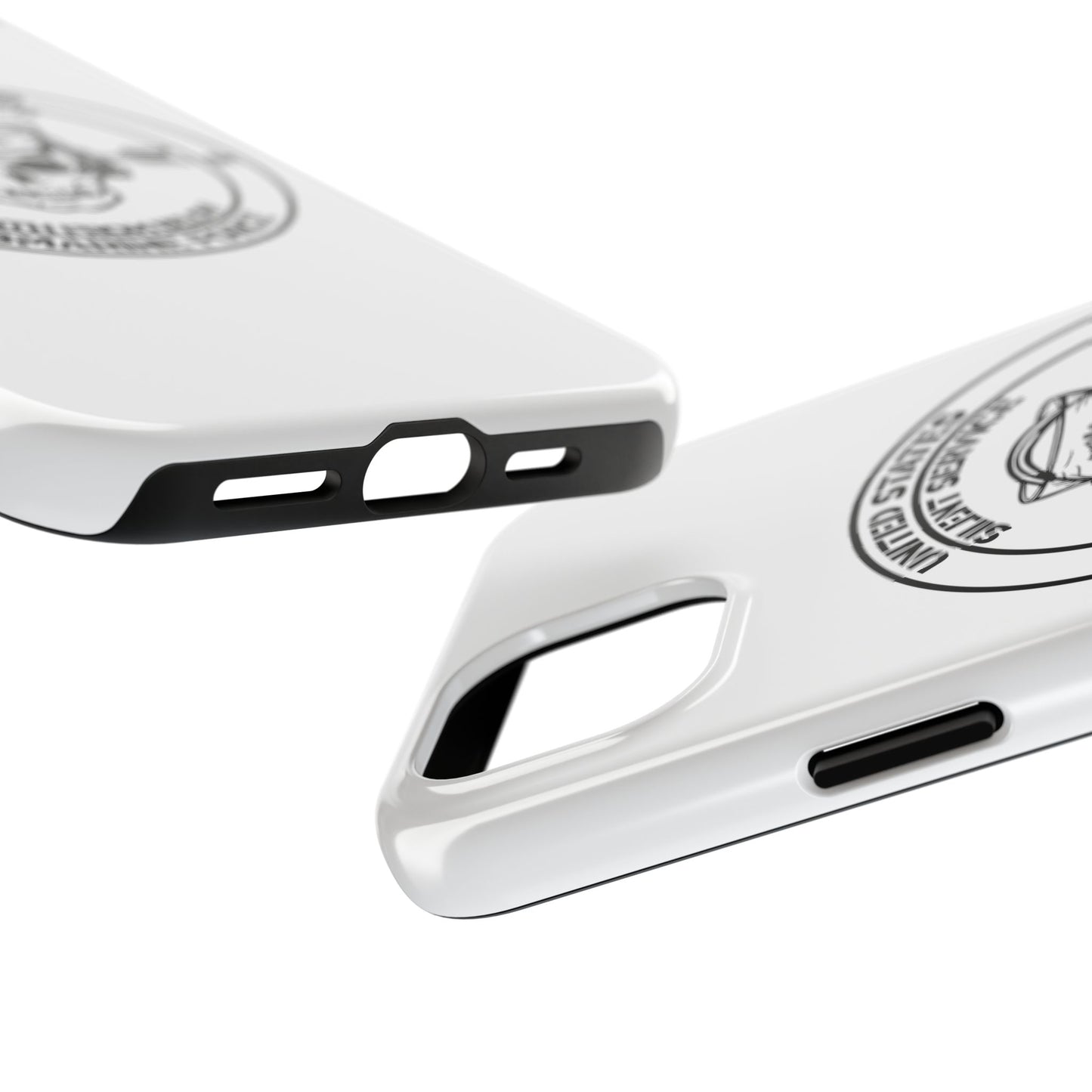 U.S. Submarine Force Silent Service Death From Below Sailor Skull Tough White iPhone Case