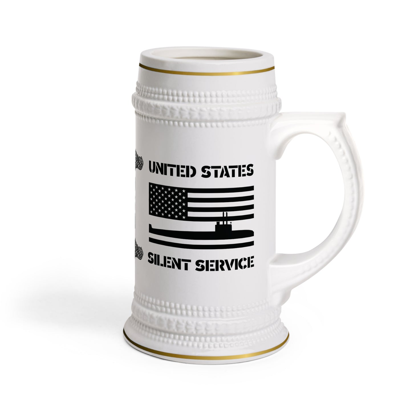 United States Silent Service Submarine Force USA Blackout Flag Beer Stein Mug