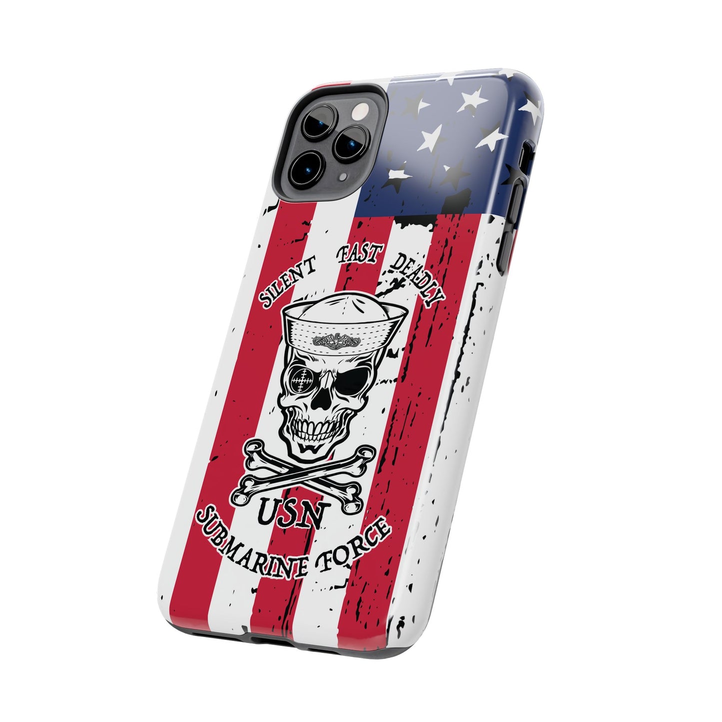 U.S. Submarine Force Skull and Crossbones Sailor Tough iPhone Case