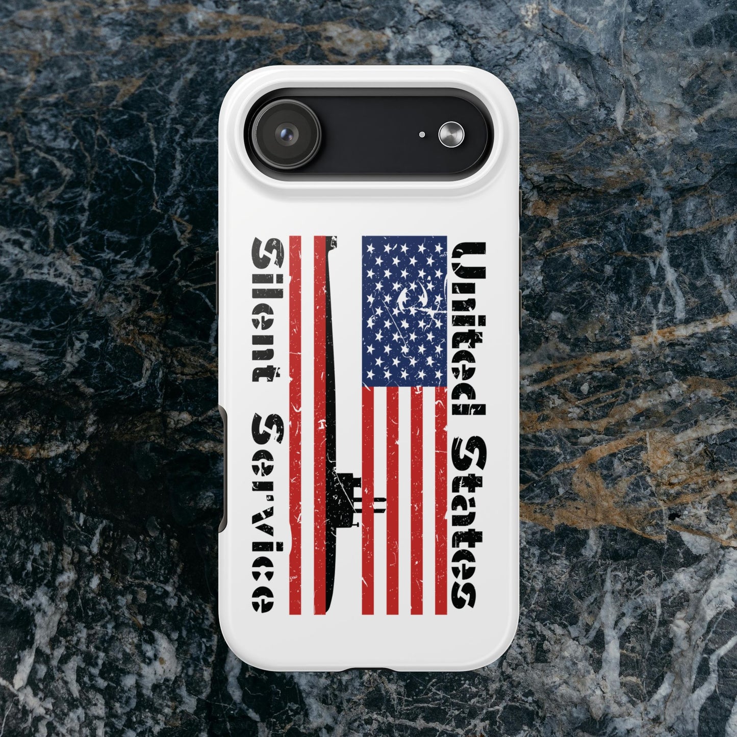 United States Submarine Silent Service Distressed Flag Tough iPhone Case
