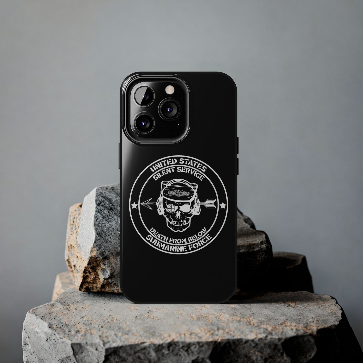 U.S. Submarine Force Silent Service Death From Below Sailor Skull Tough iPhone Case
