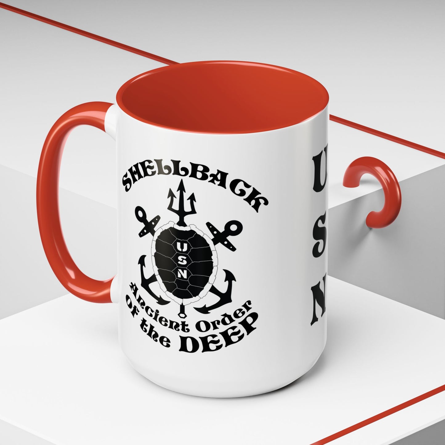 United States Navy Shellback Ancient Order of the Deep Equator Line-Crossing Ceremony Accent Coffee Mugs