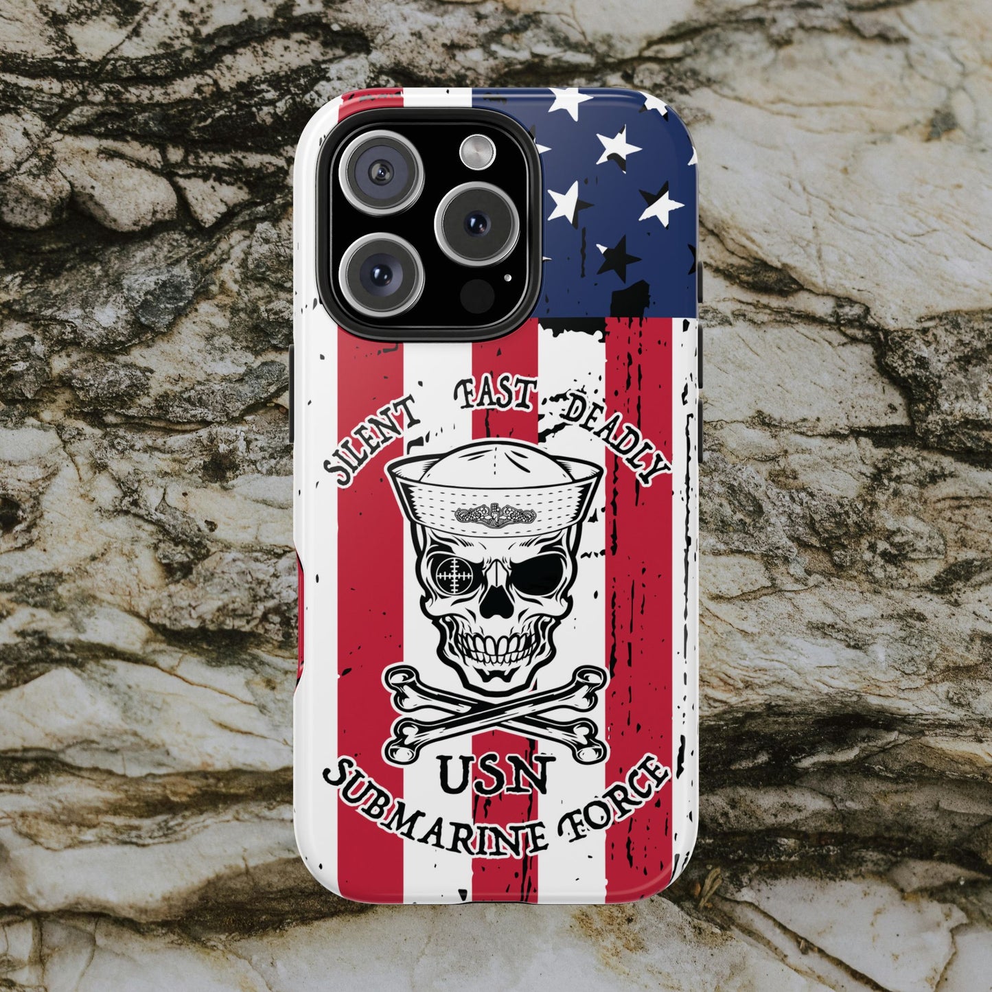 U.S. Submarine Force Skull and Crossbones Sailor Tough iPhone Case