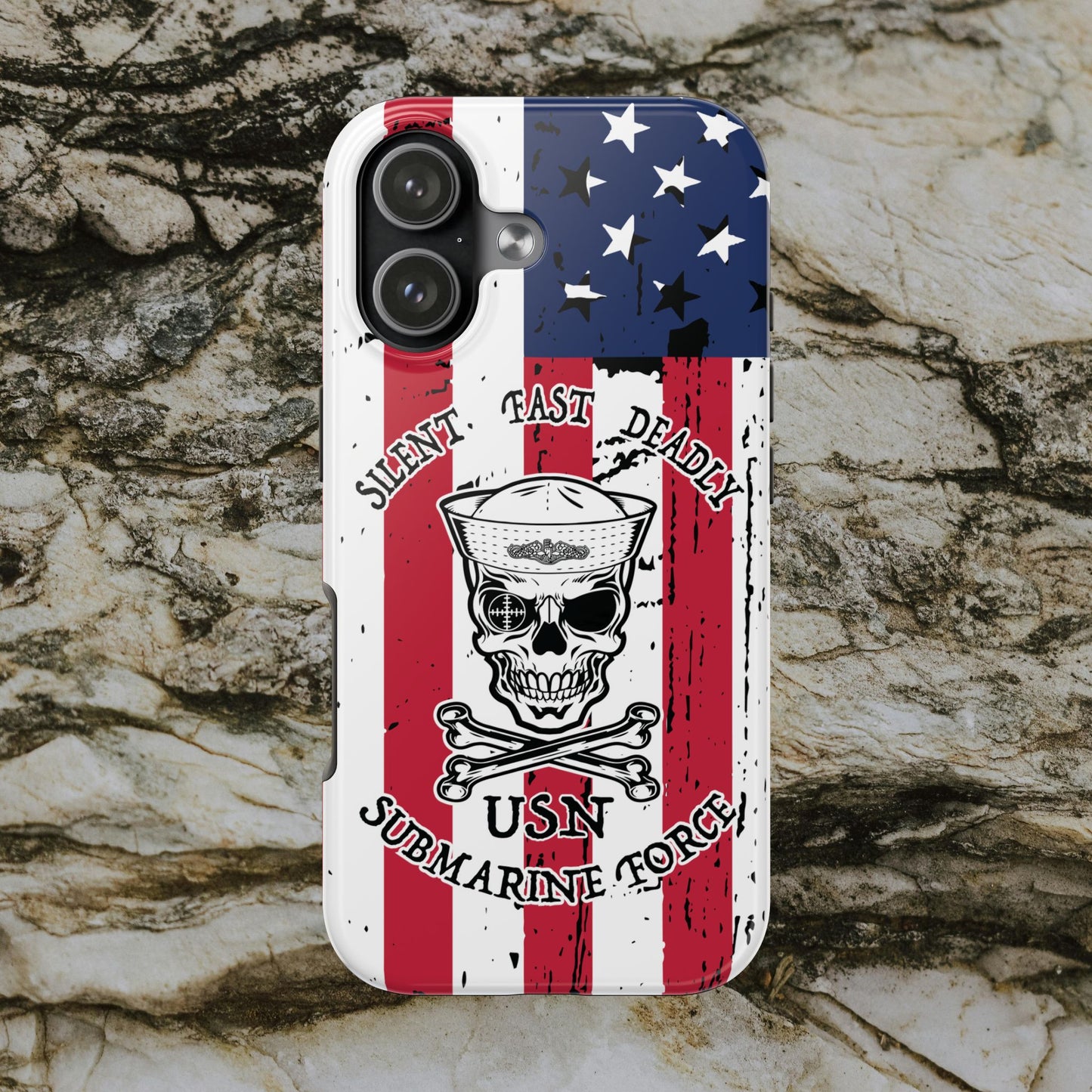 U.S. Submarine Force Skull and Crossbones Sailor Tough iPhone Case