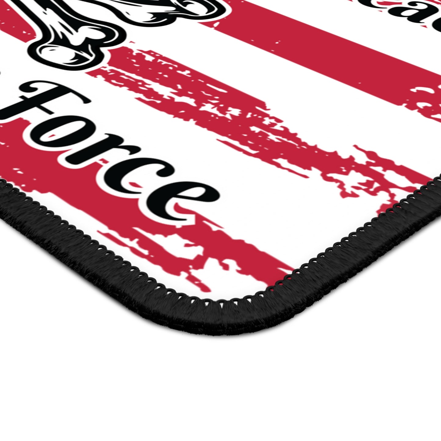 U.S. Submarine Force Silent Fast Deadly Skull and Crossbones Sailor with Distressed American Flag Gaming Mouse Pad