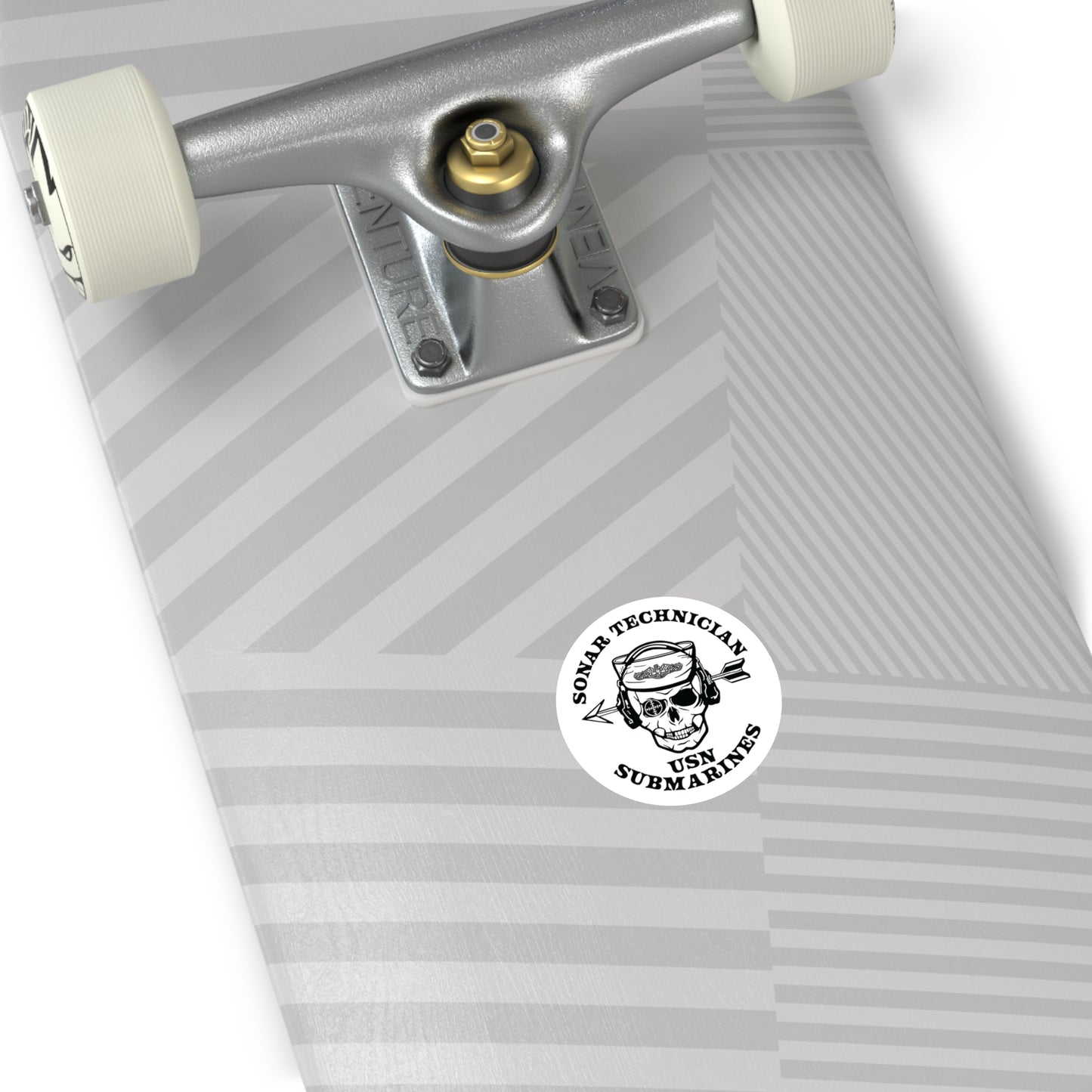 United States Submarine Force Silent Service Sonar Technician Submarines Sailor Skull Round Stickers, Indoor\Outdoor