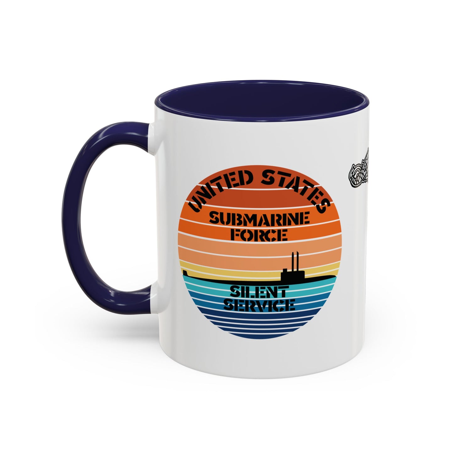 Sunset United States Navy Submarine Force Silent Service Accent Coffee Mugs