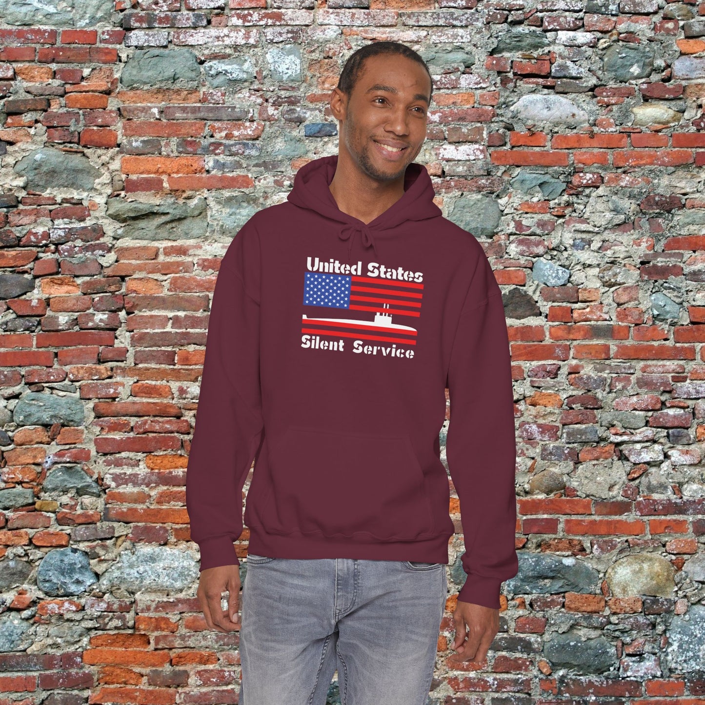 United States Submarine Silent Service USA Flag Unisex Heavy Blend™ Hooded Sweatshirt