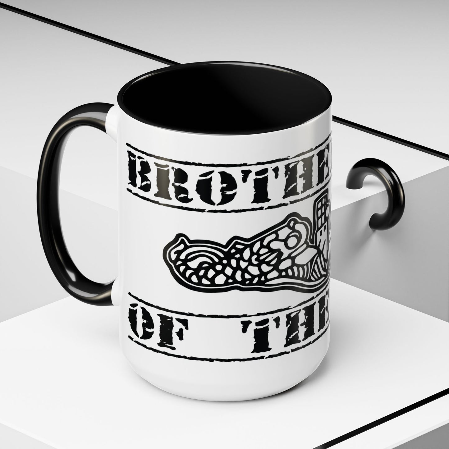 USN Submarine Force Brotherhood of the Phin Silent Service Navy Dolphins Accent Coffee Mugs