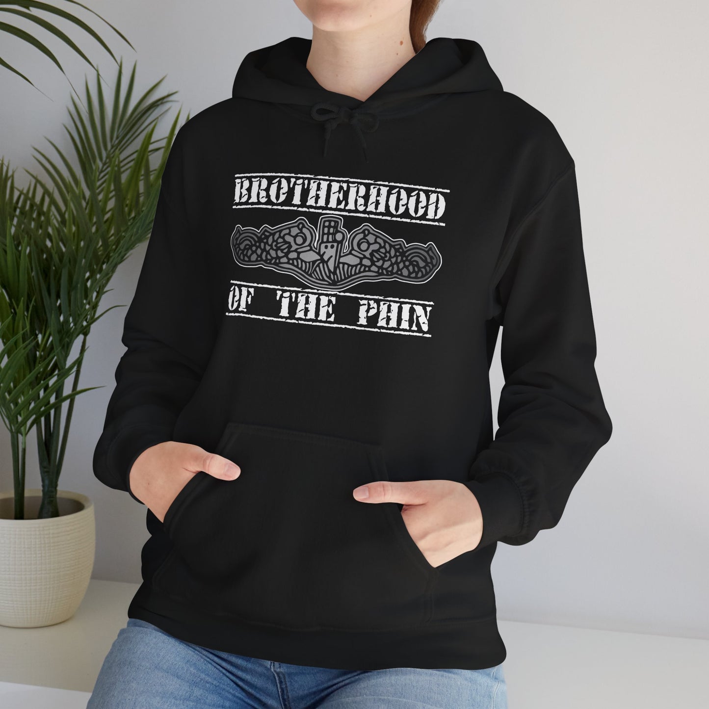 United States Brotherhood of the Phin Submarine Silver Dolphins Unisex Heavy Blend™ Hooded Sweatshirt