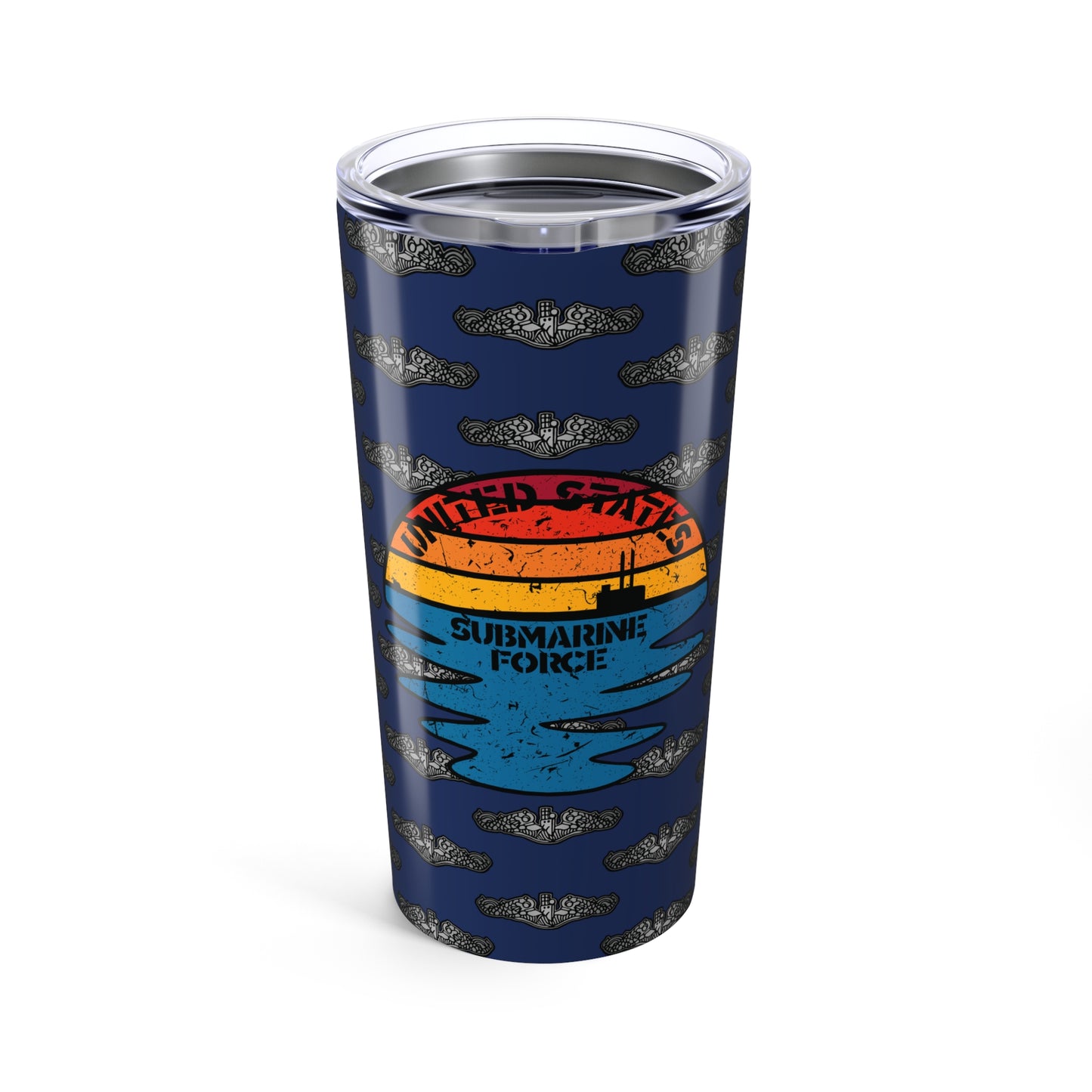 United States Submarine Force Distressed Stainless Steel Tumbler 20oz
