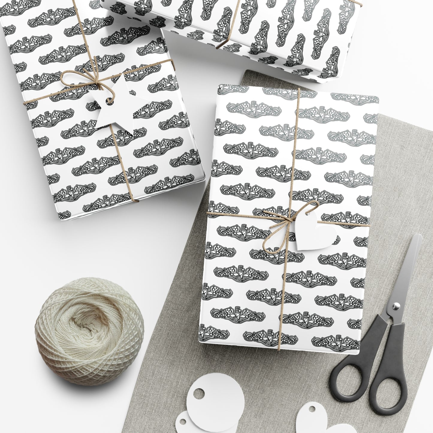 United States Navy Submarine Force Dolphins White Gift Wrap Papers