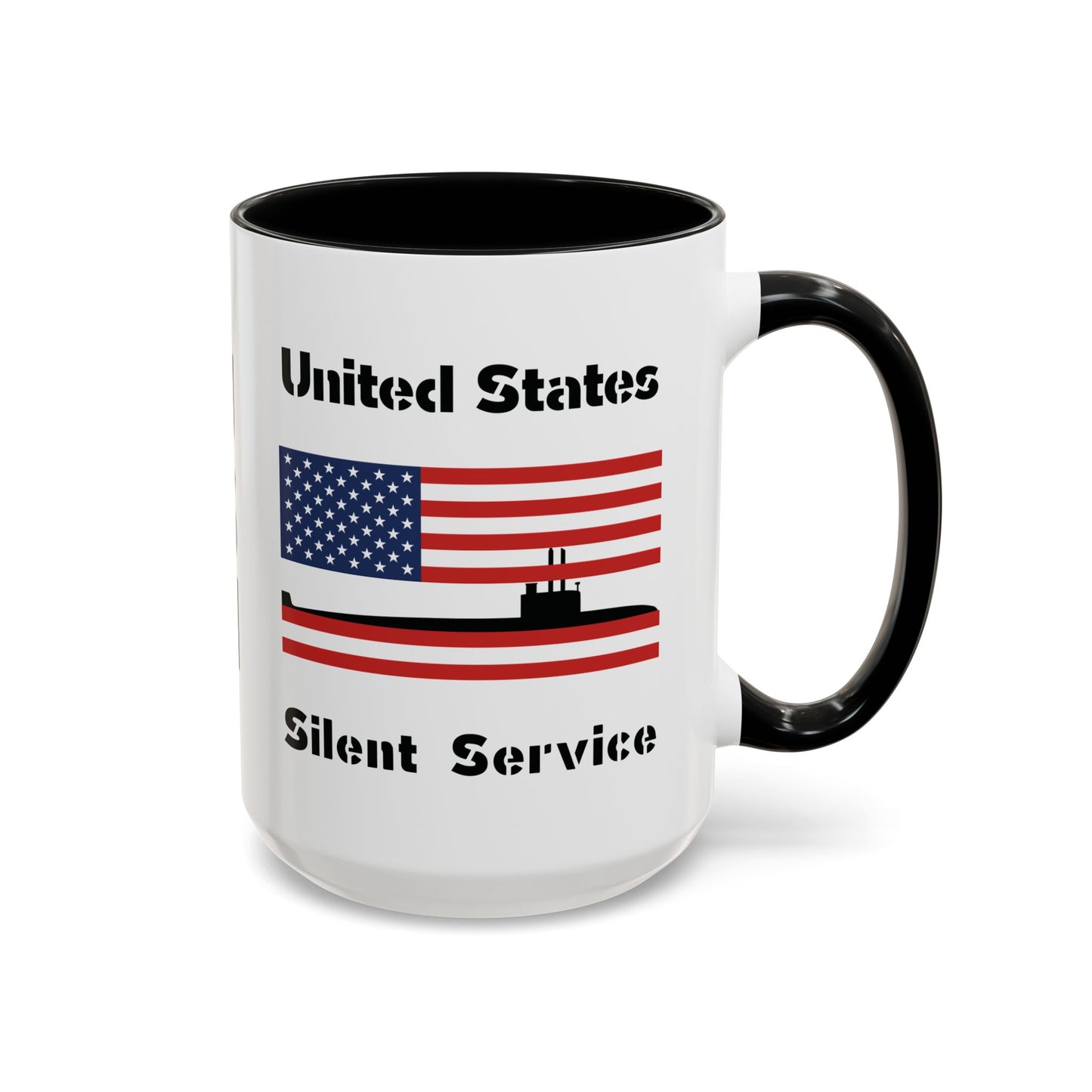 United States Navy Submarine Force Silent Service American Flag Accent Coffee Mugs