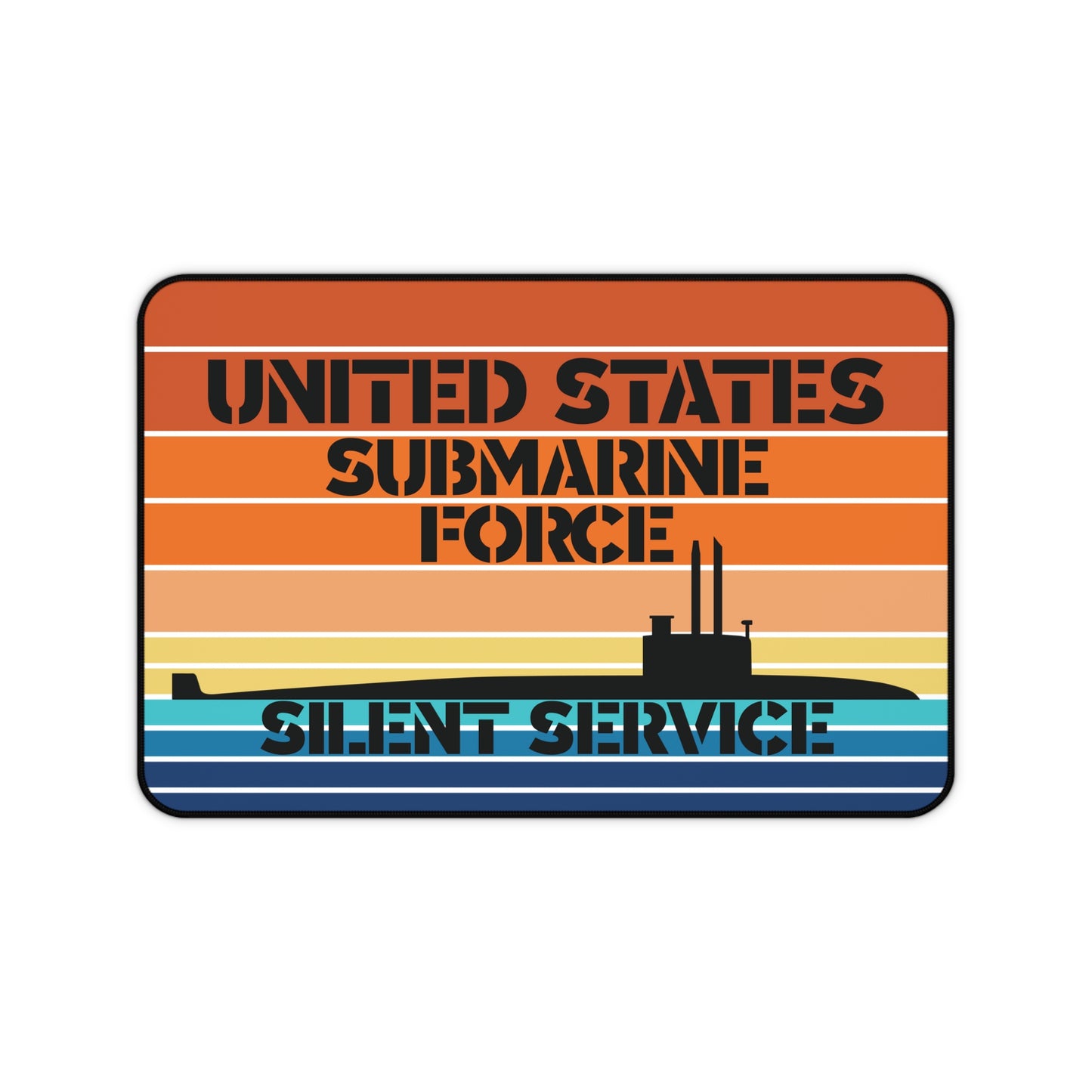 Sunset United States Submarine Force Silent Service Retro Vintage Desk Mat