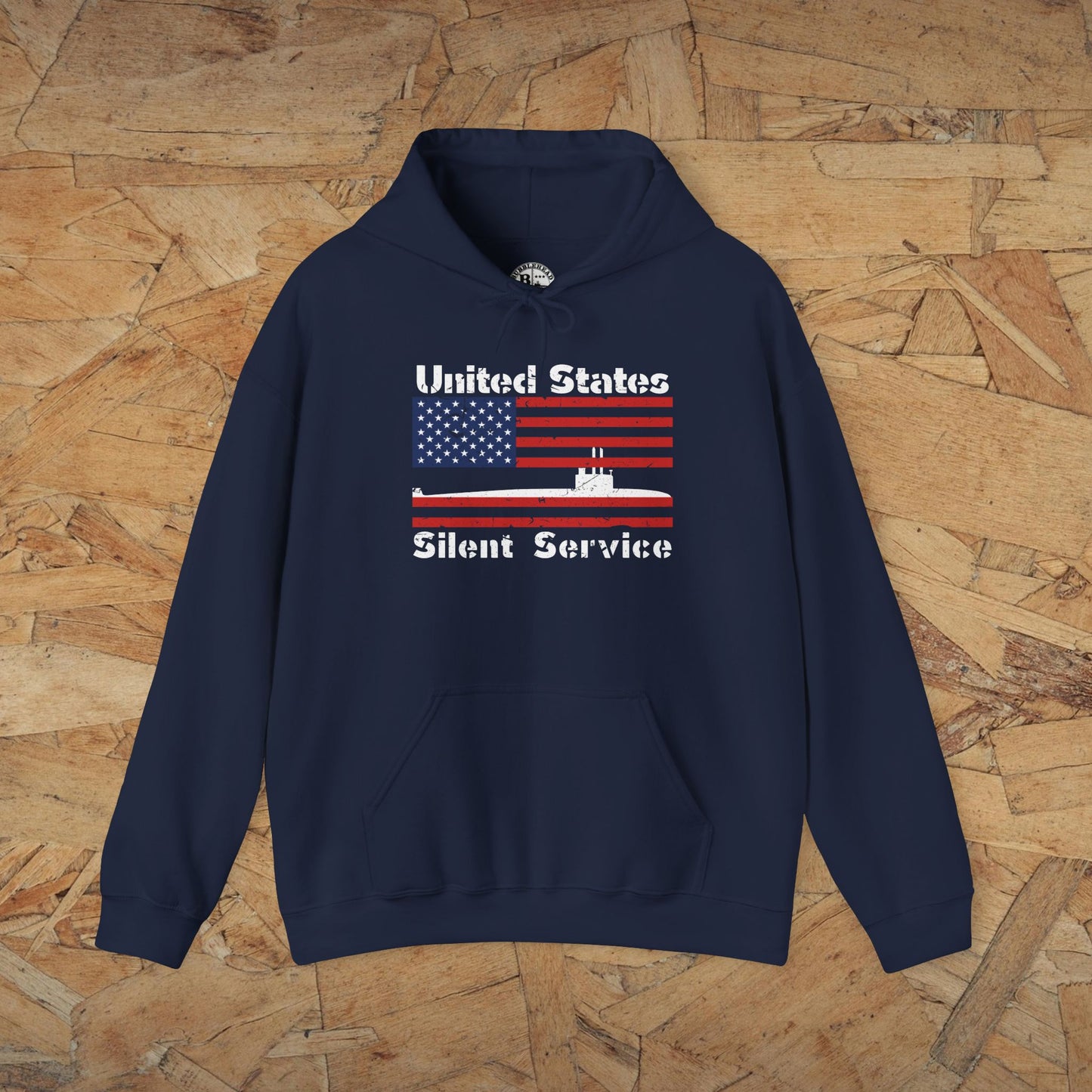 United States Submarine Silent Service Distressed USA Flag Unisex Heavy Blend™ Hooded Sweatshirt