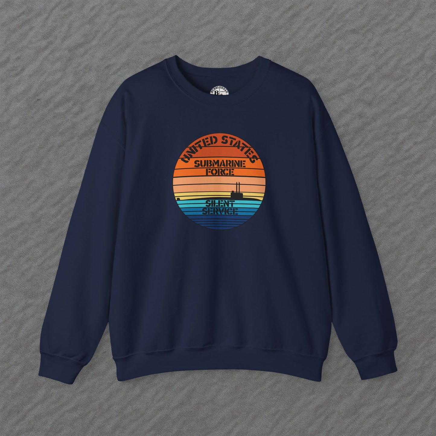 Sunset United States Navy Submarine Force Silent Service Vintage Unisex Heavy Blend™ Crewneck Sweatshirt